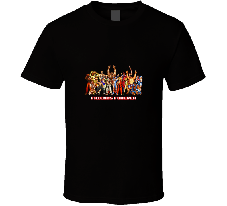 Friends Forever Streetfighter Cast Characters Video Game T Shirt