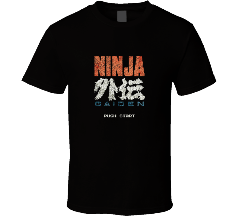 Ninja Gaiden Classic Retro Vintage Start Menu Video Gaming T Shirt