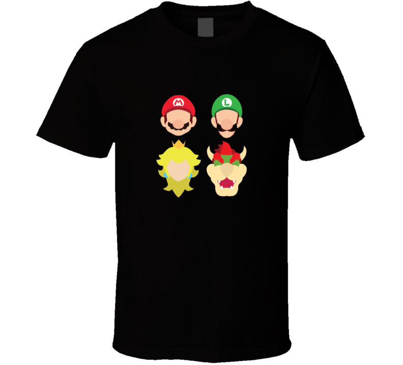 Nintenod Characters Retro Video Game Classic Mario T Shirt