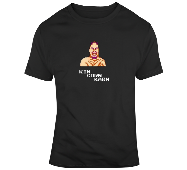 Kin Korn Karn Pro Wrestling Charachter Nintendo Nes Video Gaming T Shirt