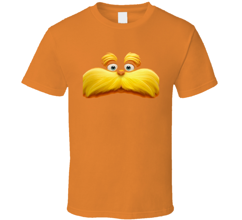 Lorax face Orange T shirt made from 100% Cotton