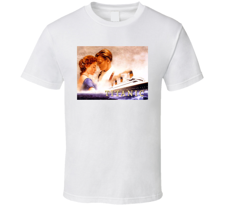 Titanic Leonardo Dicaprio Kate Winslett Classic Movie T Shirt
