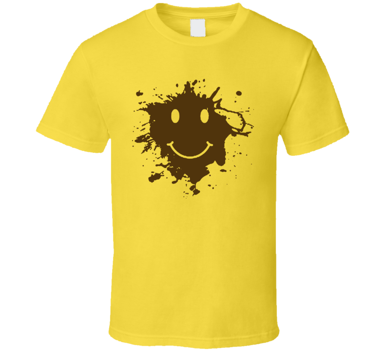 Forrest Gump Mud Smiley Face Running Movie T Shirt