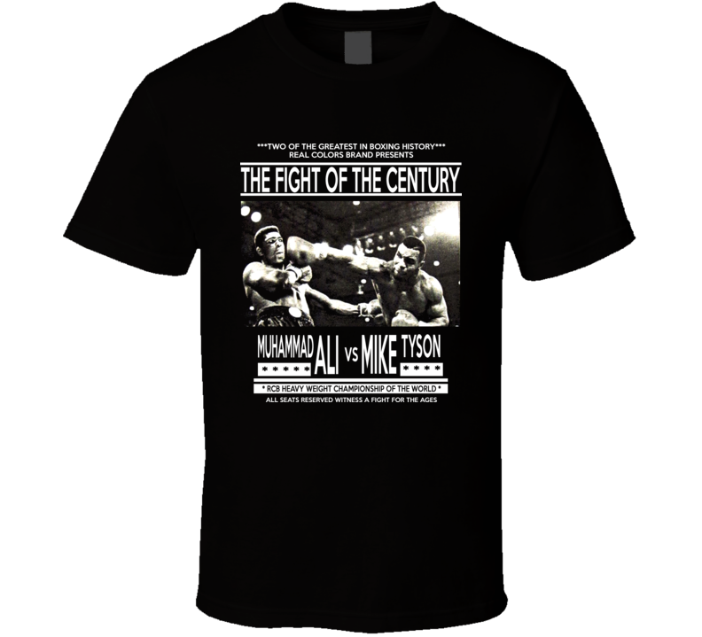 Muhammad Ali Mike Tyson Fight Of The Century Boxing Retro Vintage T Shirt Muhammad Ali Mike Tyson Fight Of The Century Boxing Retro Vintage T Shirt