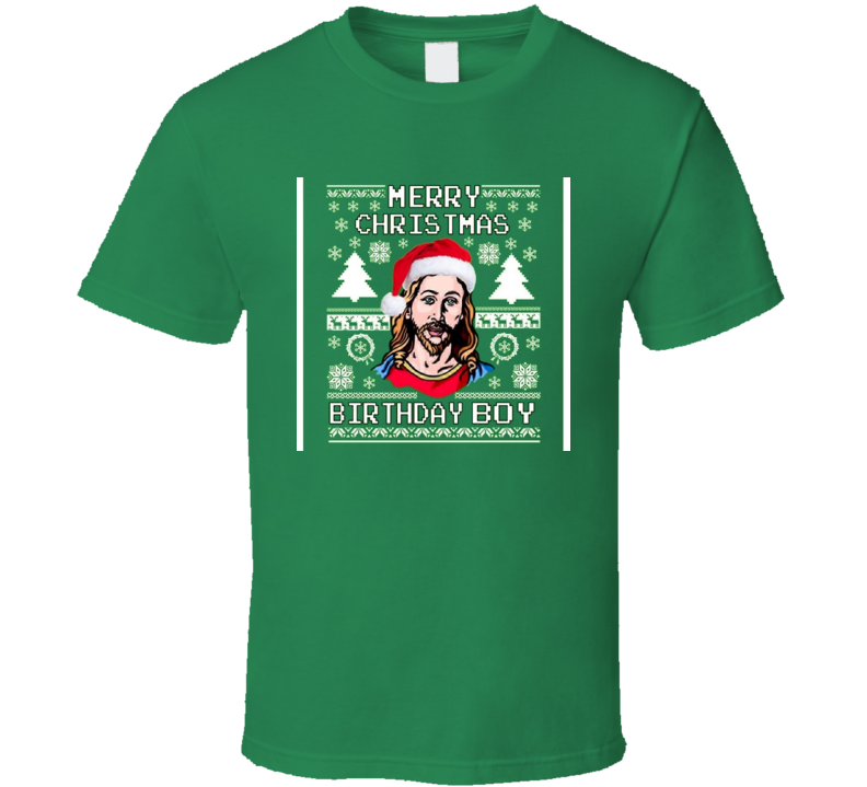 Ugly Christmas Sweater Jesus Birthday Boy Retro Funny Christmas sweater T Shirt