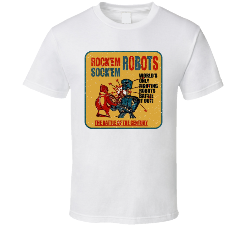 Rock Em Sock Em Robots Retro Game T Shirt Rock Em Sock Em Robots Retro Game T Shirt