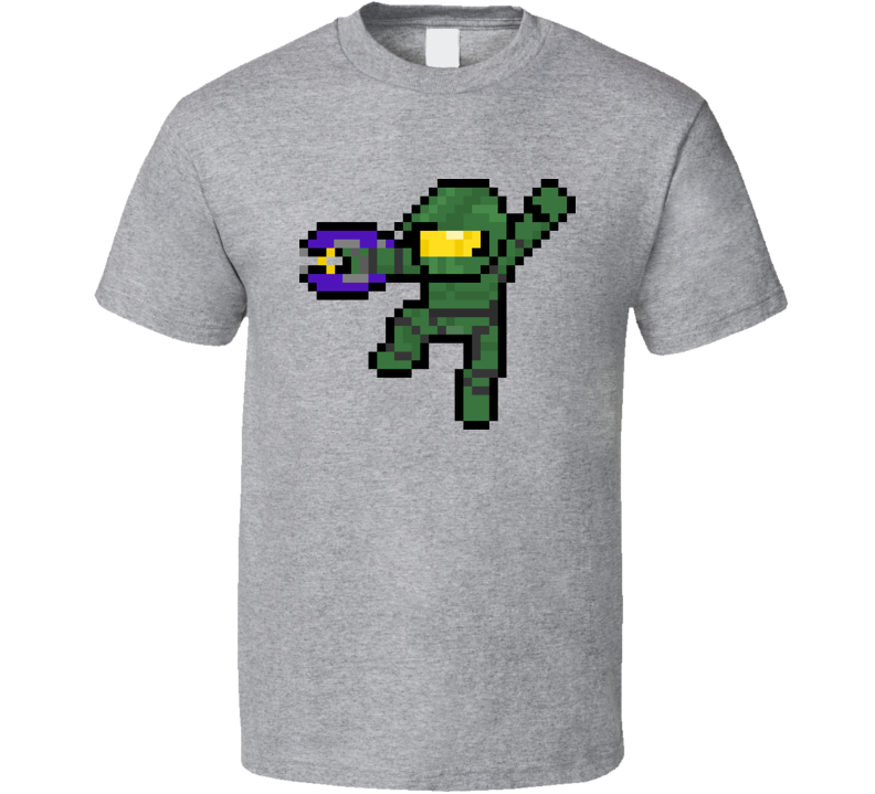 6-Bit Mega Man Nintendo Video Game Sport GreyT Shirt 