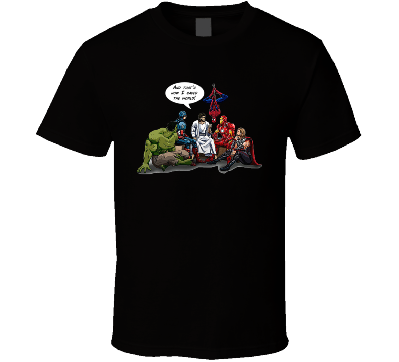 Jesus Superheroes And Thats How I Saved The World Comic Funny Christmas Black T Shirt Jesus Superheroes And Thats How I Saved The World Comic Funny Christmas Black T Shirt