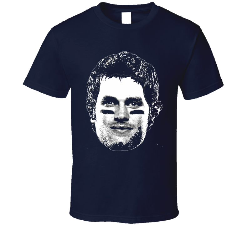 Tom Brady Big Head Silhouette New England Football T Shirt Tom Brady Big Head Silhouette New England Football T Shirt