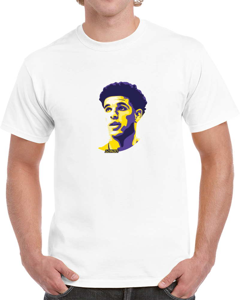 Lonzo Ball Los Angeles Big Head Silhouette Basketball T Shirt