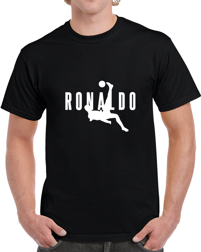 Ronaldo White Air Jordan Scissor Kick Goal Soccer T Shirt Ronaldo White Air Jordan Scissor Kick Goal Soccer T Shirt