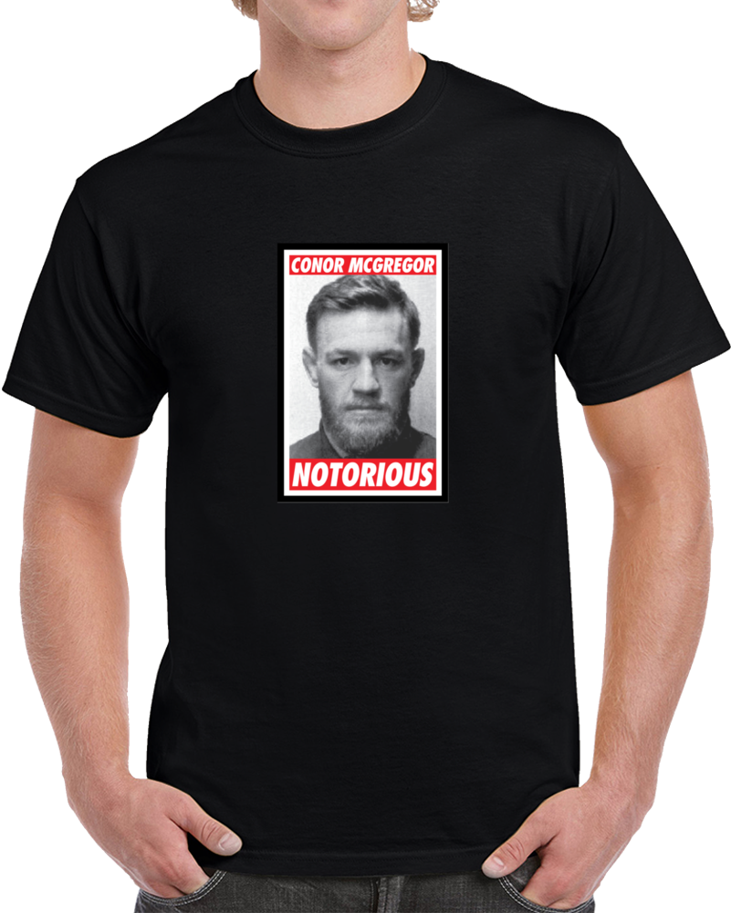 Connor Mcgregor Mugshot Jail Photo Notorious Mma Fighter T Shirt