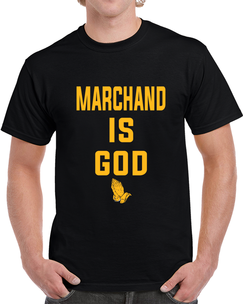 Brad Marchand Is God Boston Hockey Supporter Fan Pray Hockey T Shirt