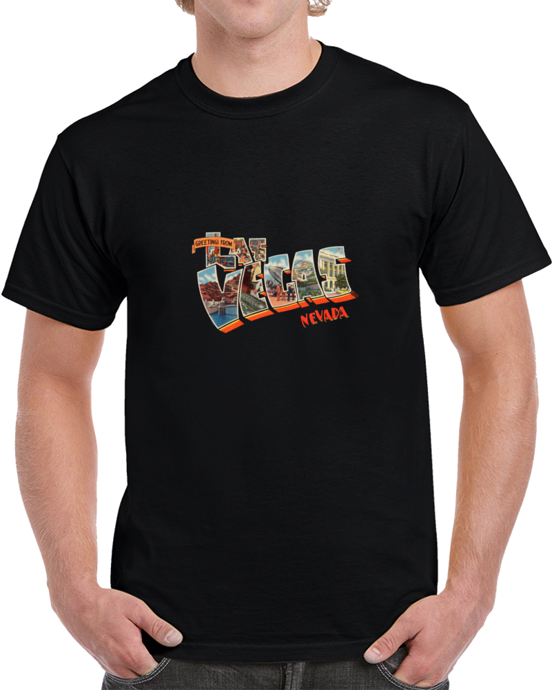 Greeting From Las Vegas Nevada Vintage Retro Souvenir T Shirt