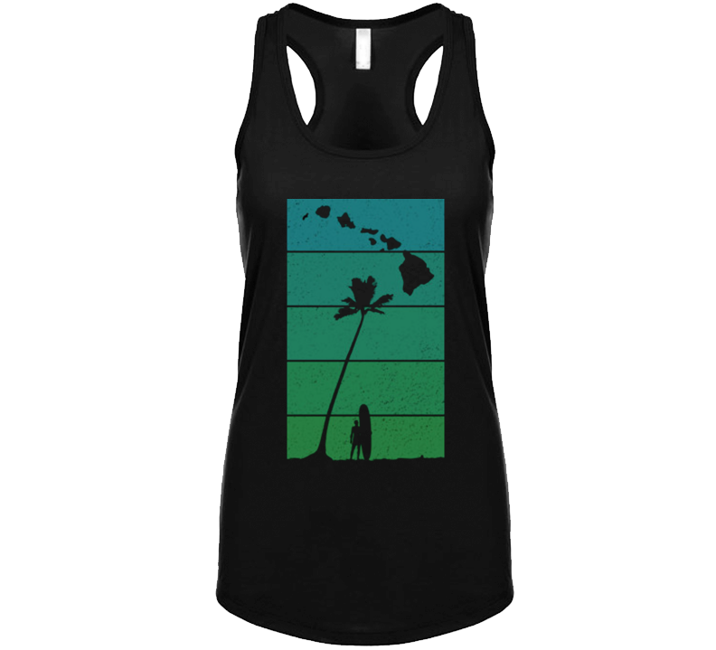 Hawaii Retro Vintage Distressed Cool Sexy Racerback Ladies Tanktop Hawaii Retro Vintage Distressed Cool Sexy Racerback Ladies Tanktop