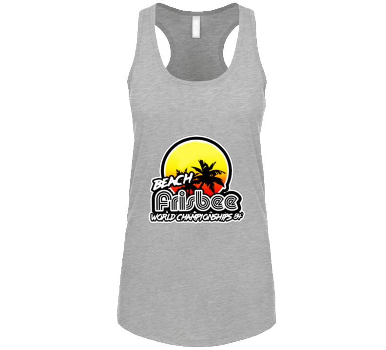 California Beach Frisbee Championship Retro Vintage Racerback Ladies Tank Top California Beach Frisbee Championship Retro Vintage Racerback Ladies Tank Top