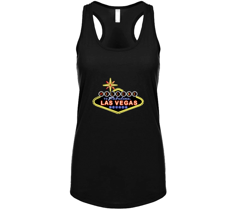 Welcome To Fabulous Las Vegas Sign Cool Nevada Ladies Racerback Tank Top