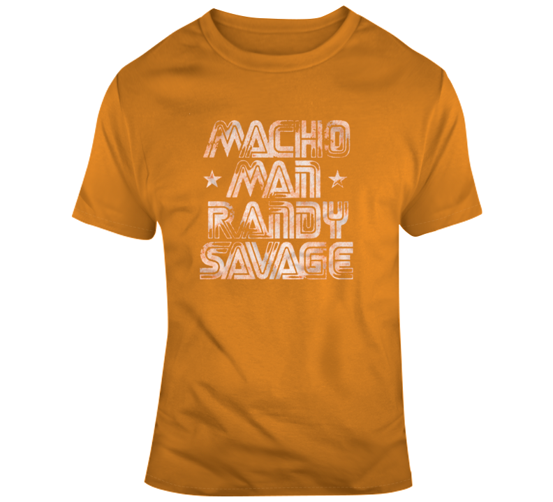 Macho Manr Randy Savage Retro Wrestling Logo Distressed T Shirt Macho Manr Randy Savage Retro Wrestling Logo Distressed T Shirt