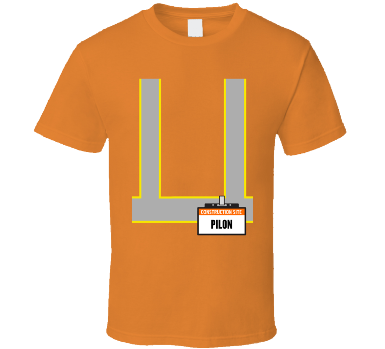 Funny Construction Pilon Halloween Costume T Shirt