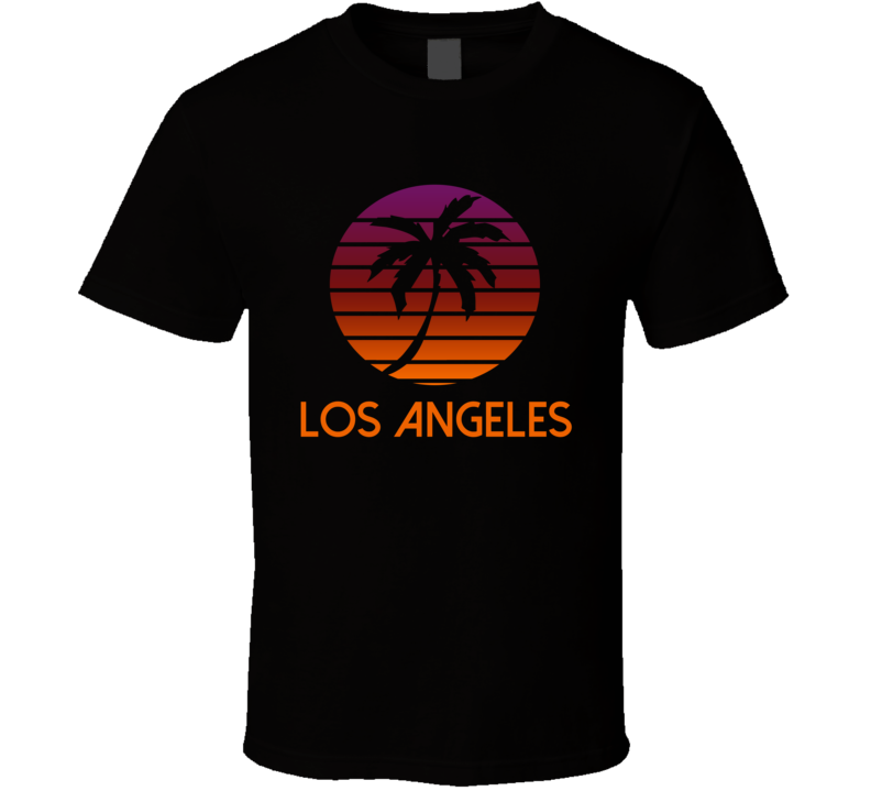 Los Angeles Retro Sunset 80's Style Vintage T Shirt Los Angeles Retro Sunset 80's Style Vintage T Shirt