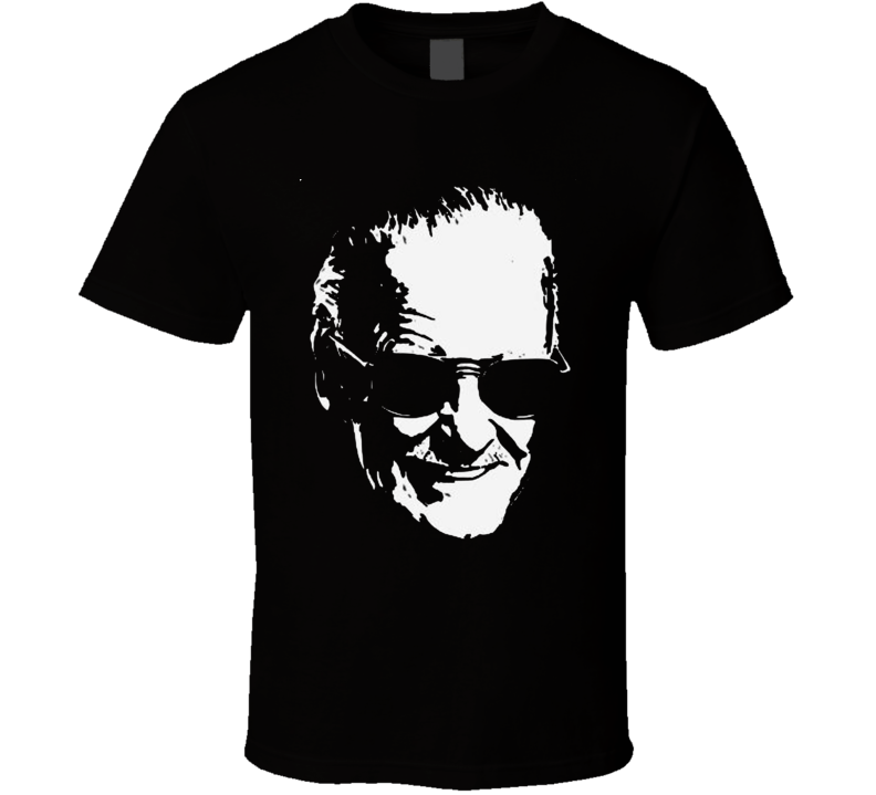 Stan Lee Comic Creator Silhouette Big Head T Shirt