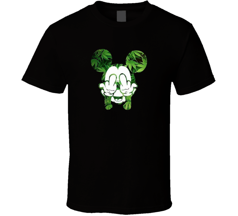 Mickey Marijuana Middle Fingers Up Toker Funny T Shirt Mickey Marijuana Middle Fingers Up Toker Funny T Shirt