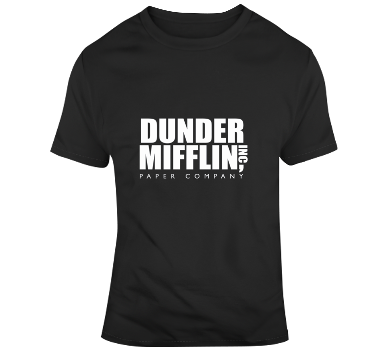 The Office Tv Show Dunder Mifflin Paper Company Mens Black T Shirt The Office Tv Show Dunder Mifflin Paper Company Mens Black T Shirt