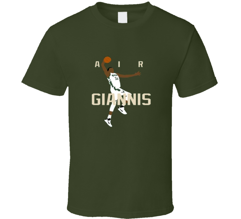 Air Giannis Antentokounmpo Milwaukee Bucks Air Pic T Shirt Air Giannis Antentokounmpo Milwaukee Bucks Air Pic T Shirt