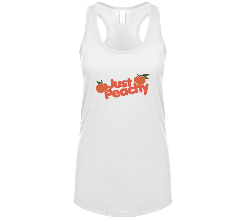 Womens Just Peachy Casual Summer Retro Racerback Tanktop