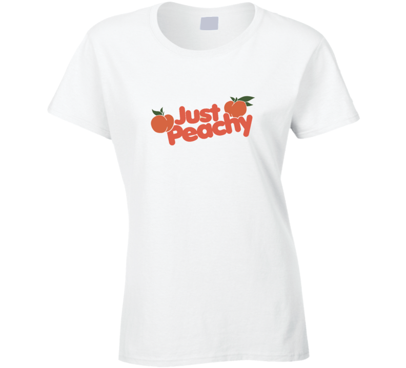 Womens Just Peachy Casual Summer Retro Racerback Ladies T Shirt