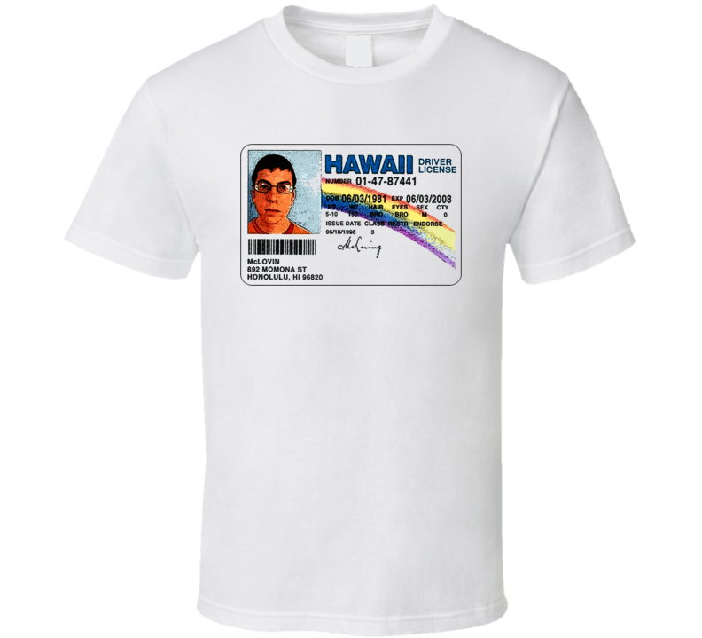 Mclovin Superbad Movie ID T Shirt