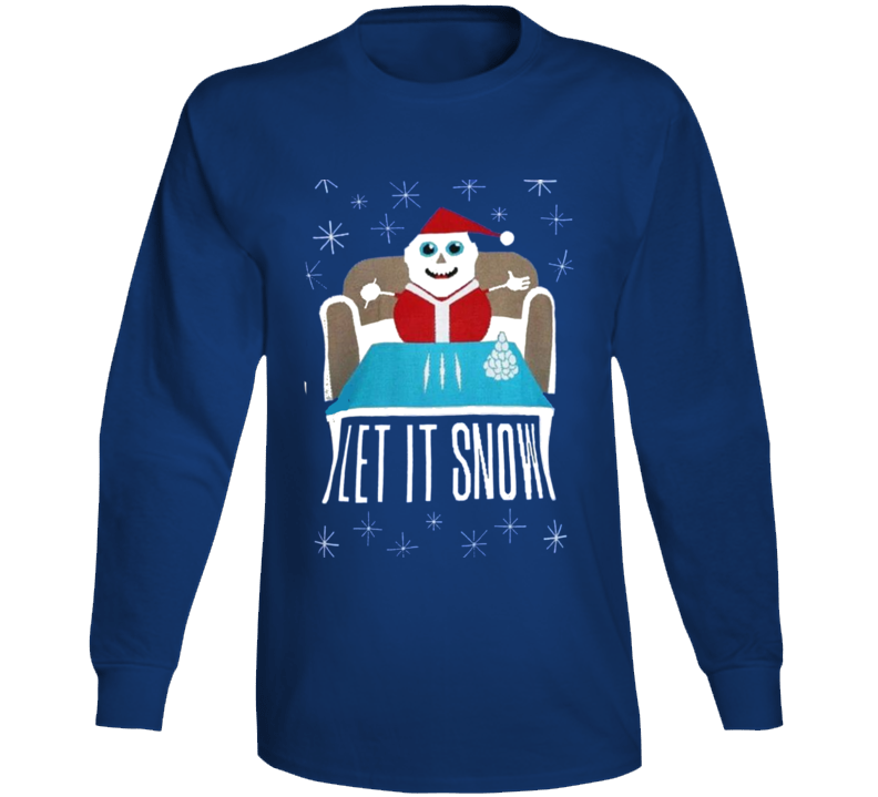 Cocaine Santa Tshirt Drug Ugly Christmas Let It Snow Parody Wal Mart Long Sleeve