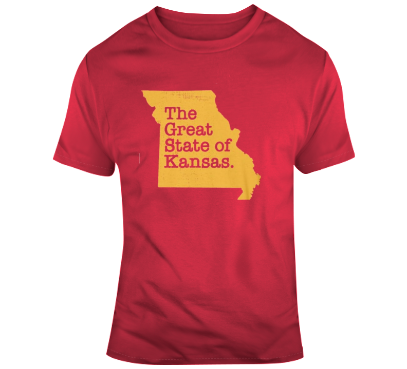 The Great State Of Kansas Football T Shirt The Great State Of Kansas Football T Shirt