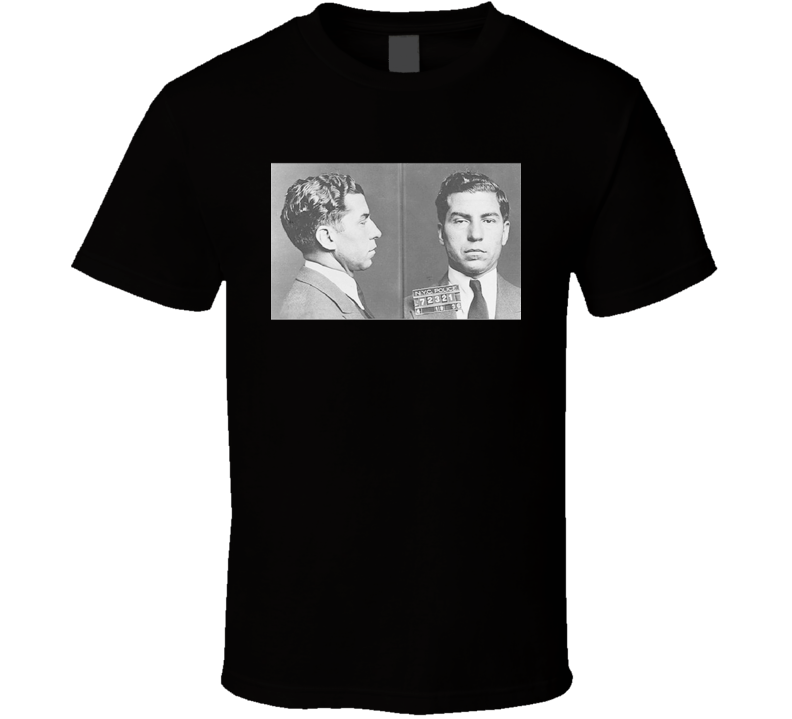 Lucky Luciano Mugshot Mobster Mafia Gangster V2 T Shirt