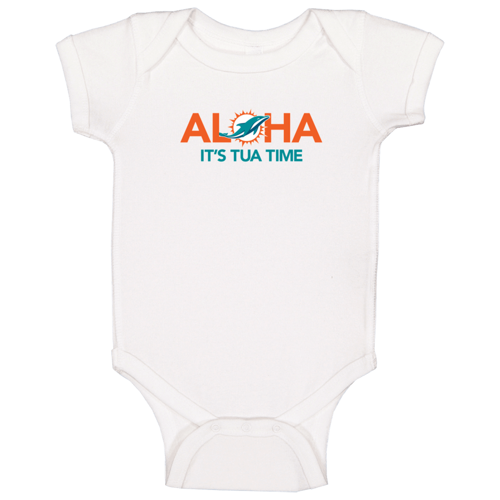 Aloha It's Tua Time Tagovailoa Qb Miami Football Baby One Piece