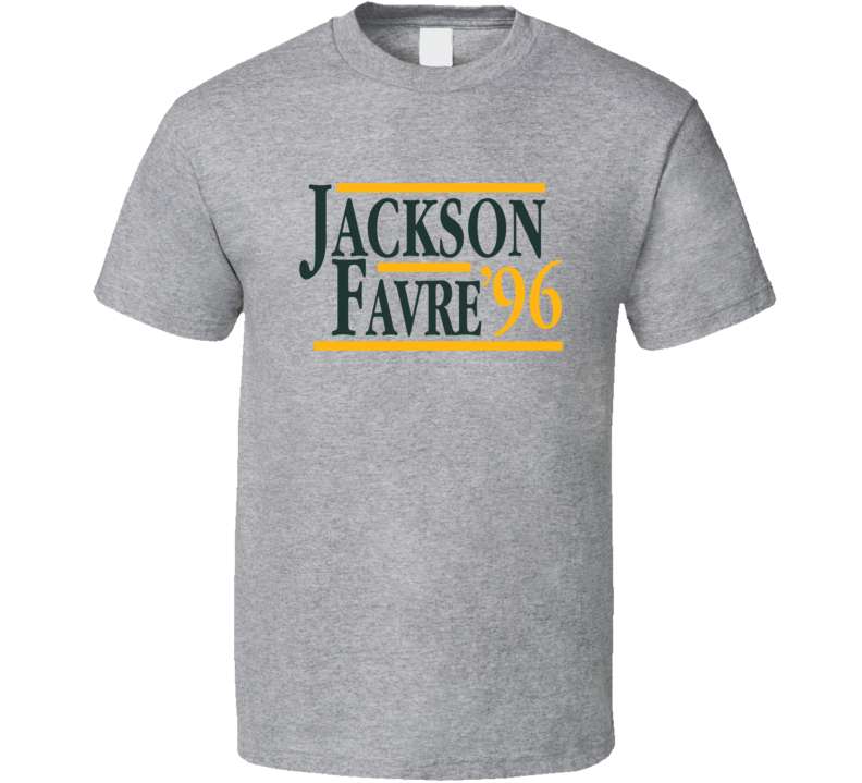 Brett Favre Keith Jackson 1996 Election Style Green Bay Football Fan T Shirt Brett Favre Keith Jackson 1996 Election Style Green Bay Football Fan T Shirt