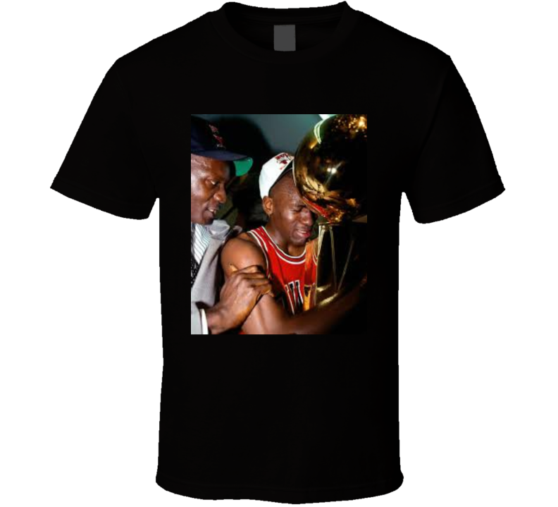 Michael Jordan Crying Trophy Champ Chicago Basetball T Shirt