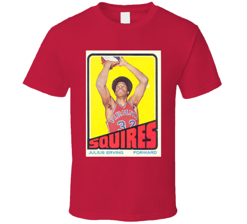 Julius Erving Virginia Squires Aba Retro Vintage Basketball Card T Shirt Julius Erving Virginia Squires Aba Retro Vintage Basketball Card T Shirt