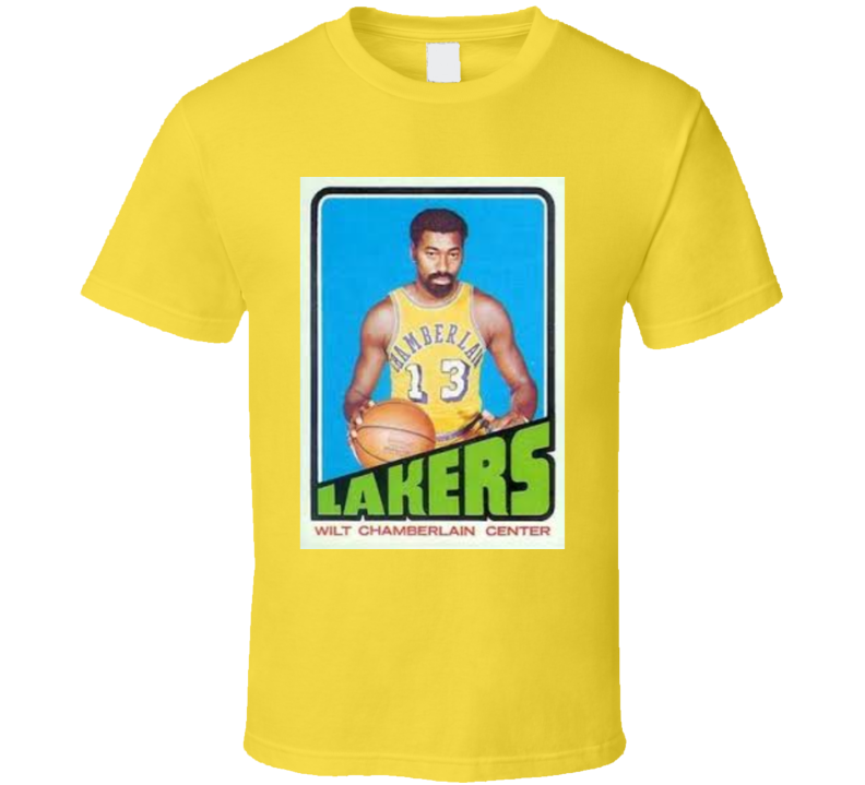 Wilt Chamberlain Retro Vintage Card Los Angeles Basketball T Shirt