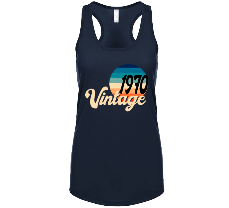 Vintage 1970 Retro Race Back Birthday Tanktop