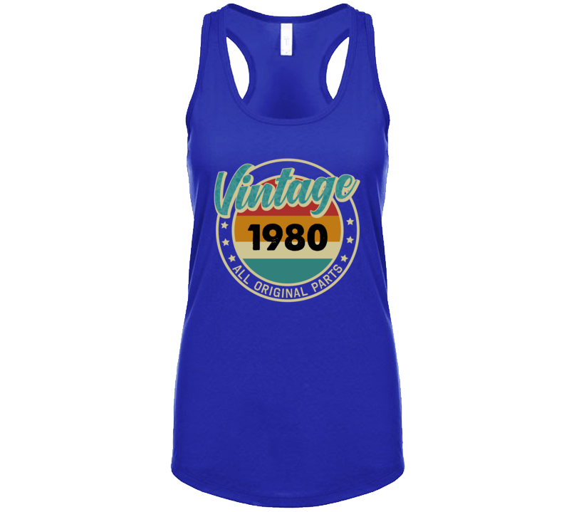 Vintage 1980 All Oiginal Parts Retro Ladies Racer Back Tanktop