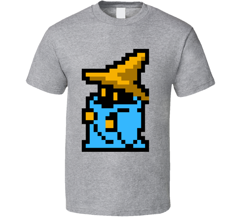 Final Fantasy Black Mage 8 Bit Retro Nes Video Gamer T Shirt