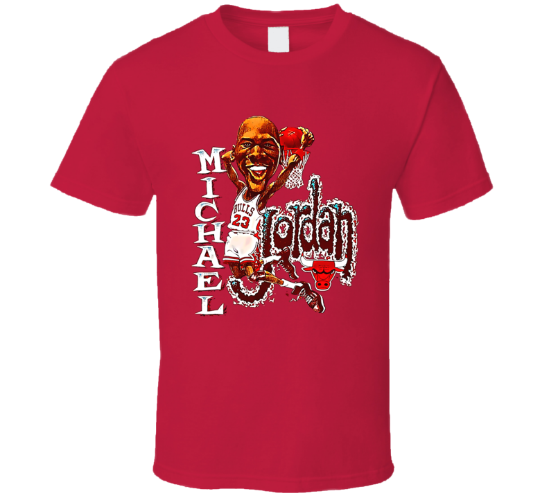 Michael Jordan Chicago Retro Vintage Caricature Basketball Fan T Shirt