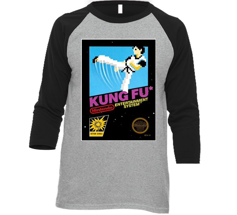 Kung Fu Nes Retro Video Game Raglan T Shirt Kung Fu Nes Retro Video Game Raglan T Shirt