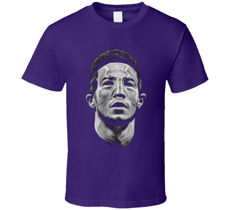 Devon Booker Phoenix Basketball Purple Big Head T Shirt