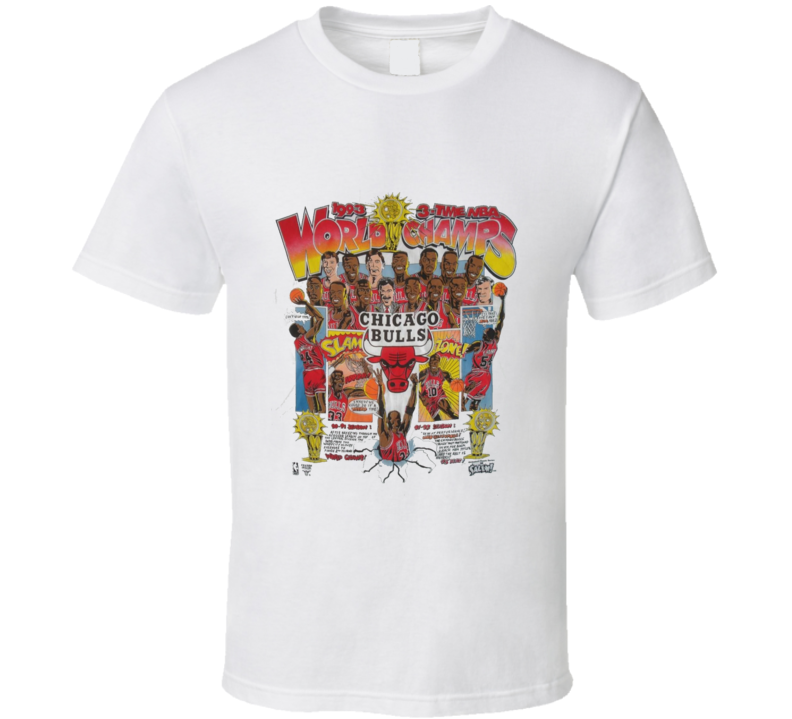 Chicago Caricature 3 Time Champs Basketball T Shirt Chicago Caricature 3 Time Champs Basketball T Shirt