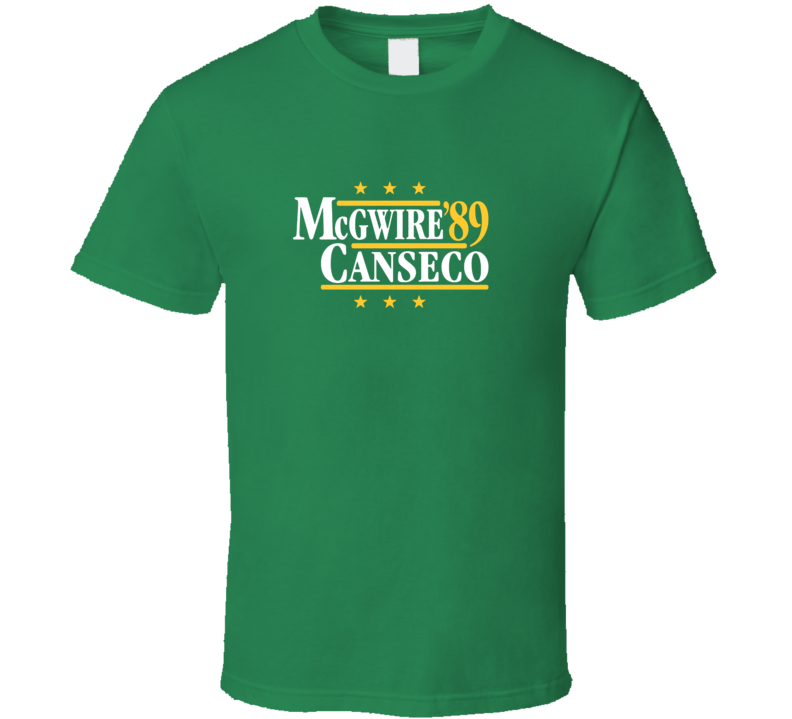 Oakland Mark Mcgwire Jose Canseco Retro Baseball Classic T Shirt Oakland Mark Mcgwire Jose Canseco Retro Baseball Classic T Shirt