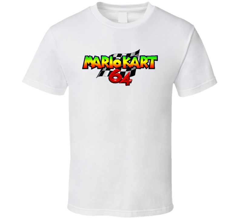 Mario Kart Nintendo 64 Logo Video Game T Shirt Mario Kart Nintendo 64 Logo Video Game T Shirt