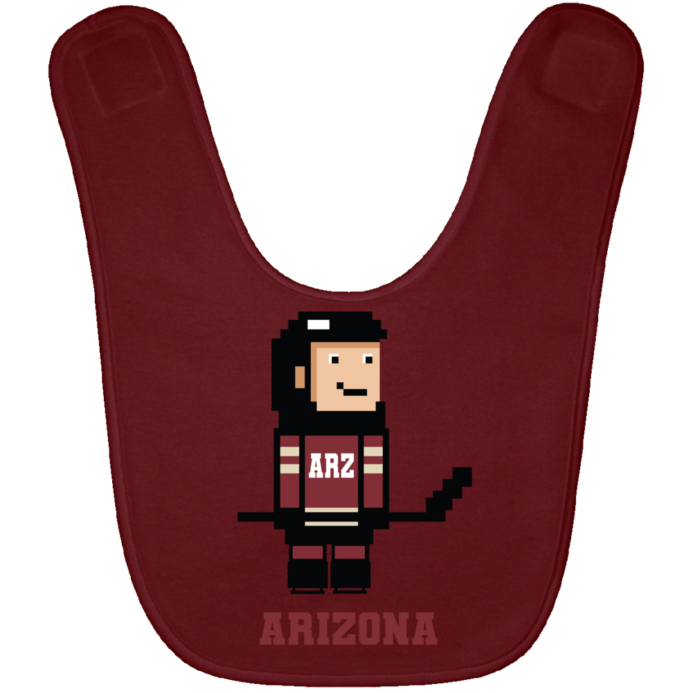 Arizona 8 Bit Hockey Fan Baby Bib