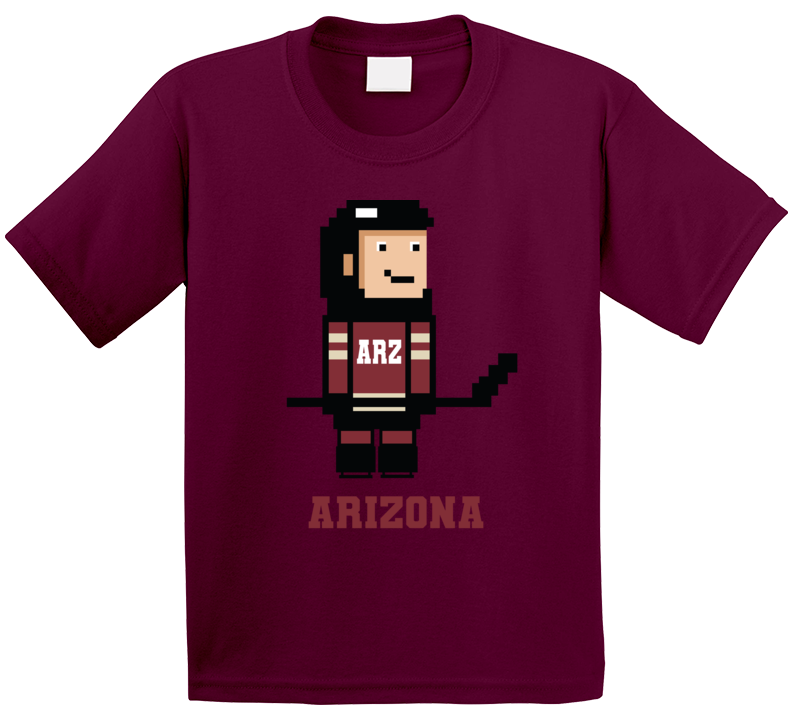 Arizona 8 Bit Hockey Fan T Shirt